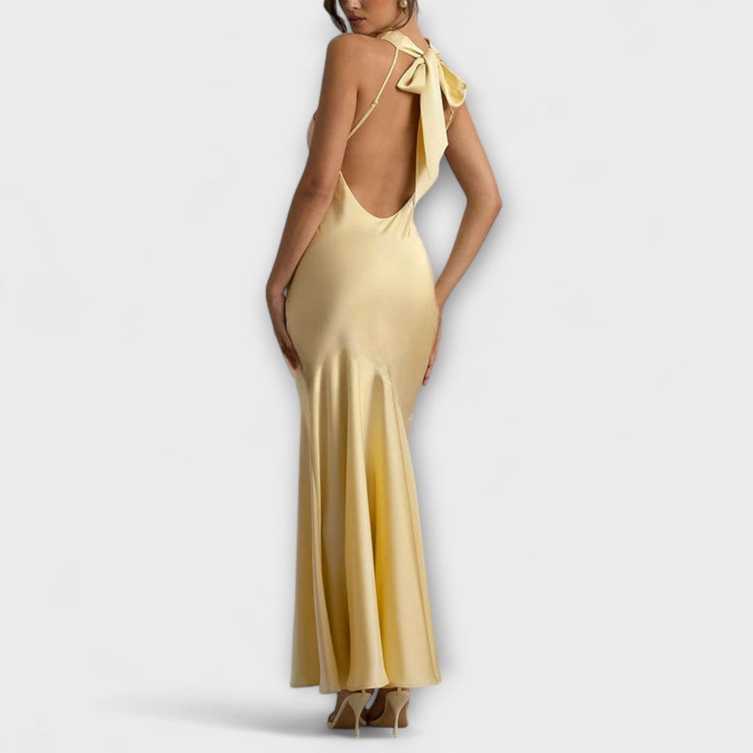 Lennon - Vestidos maxi elegantes de seda