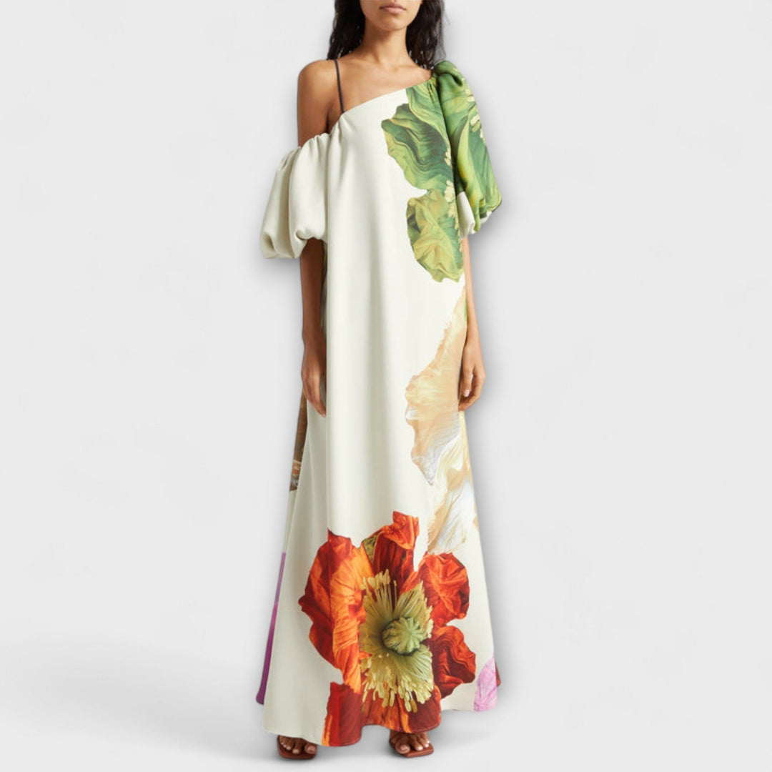 Melodija - vestidos maxi asimétricos con flores