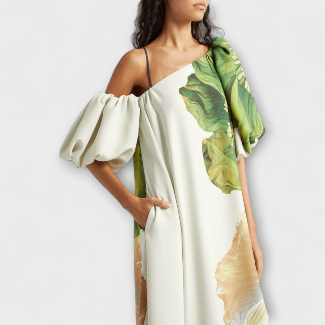 Melodija - vestidos maxi asimétricos con flores