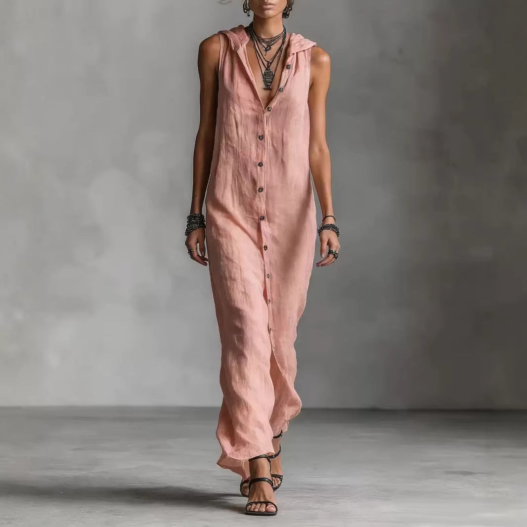 Kamila | Vestido Longo Regata Estilo Casual
