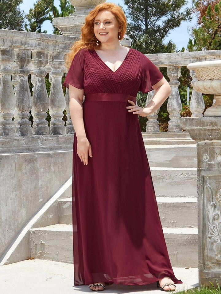 Vestido Maxi de Dama de Honor con Cintura Imperio