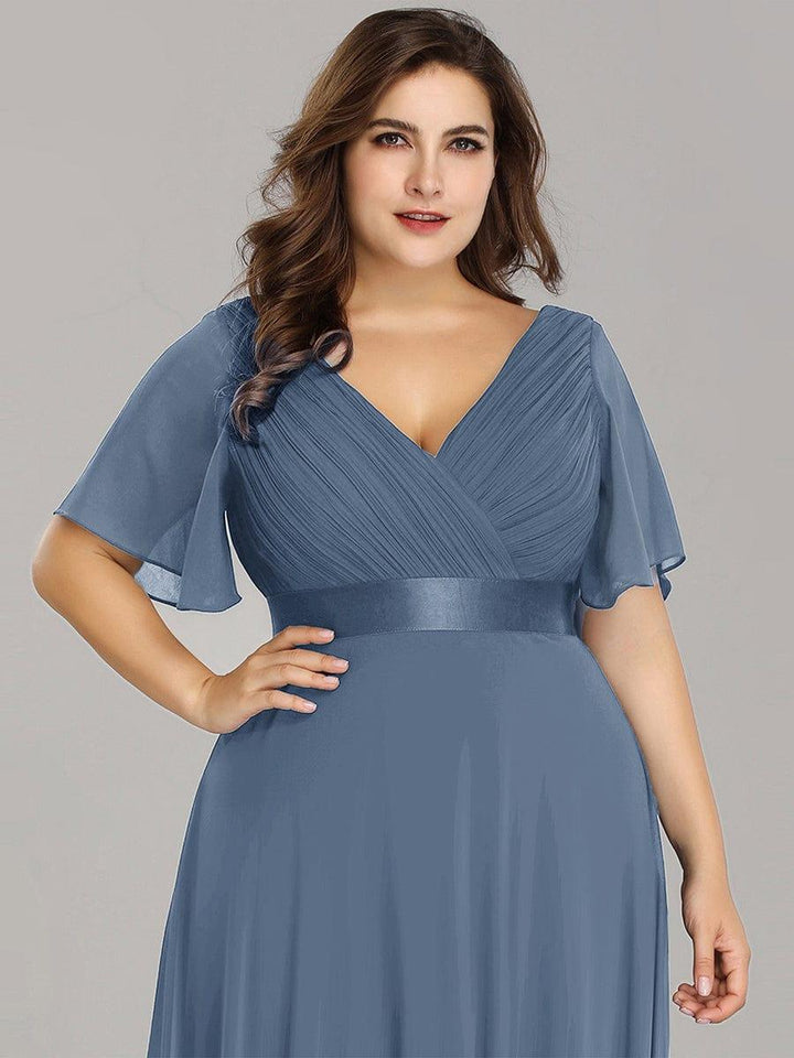 Vestido Maxi de Dama de Honor con Cintura Imperio