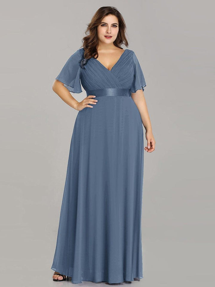 Vestido Maxi de Dama de Honor con Cintura Imperio