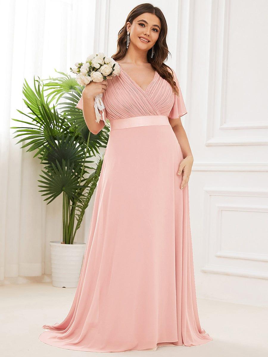 Vestido Maxi de Dama de Honor con Cintura Imperio