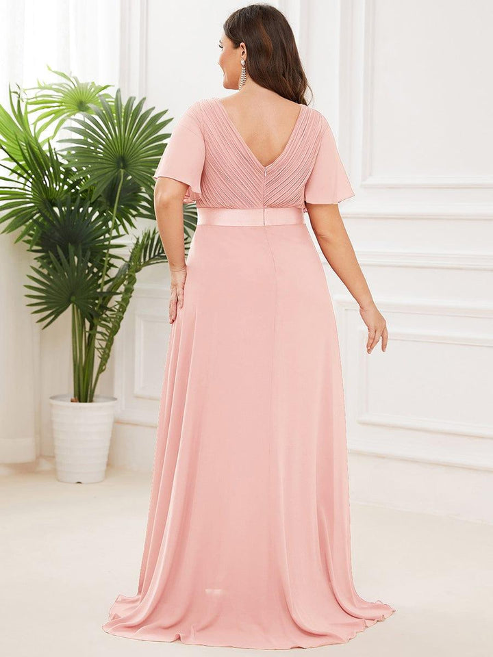 Vestido Maxi de Dama de Honor con Cintura Imperio