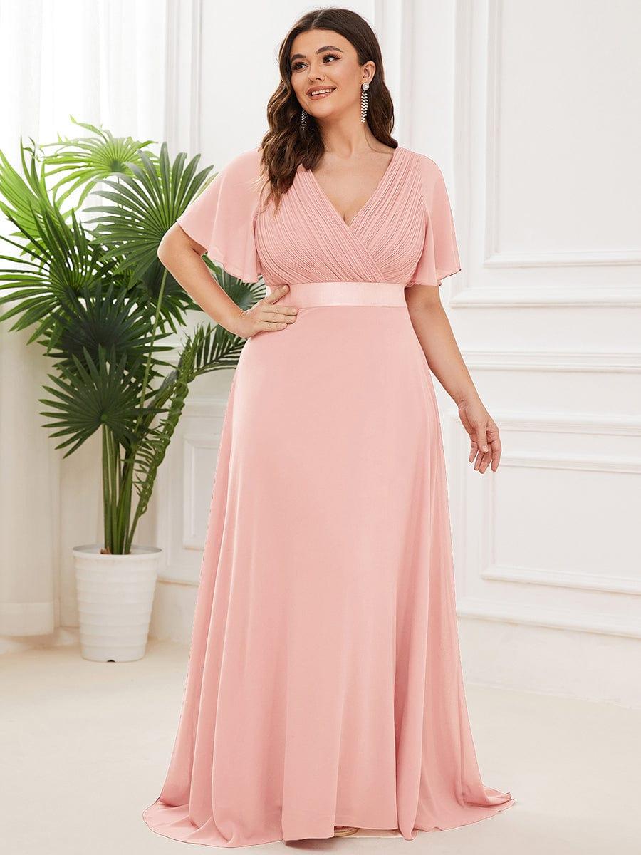 Vestido Maxi de Dama de Honor con Cintura Imperio