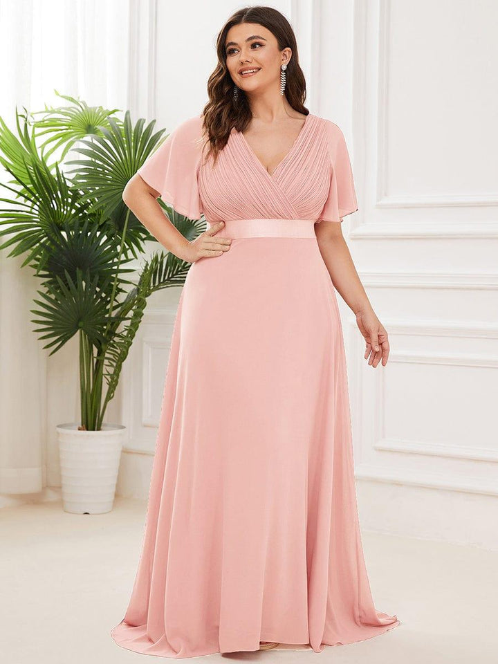 Vestido Maxi de Dama de Honor con Cintura Imperio