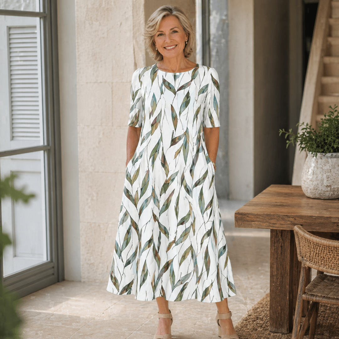 Sarah | Vestido Midi Floral de Estilo Relajado
