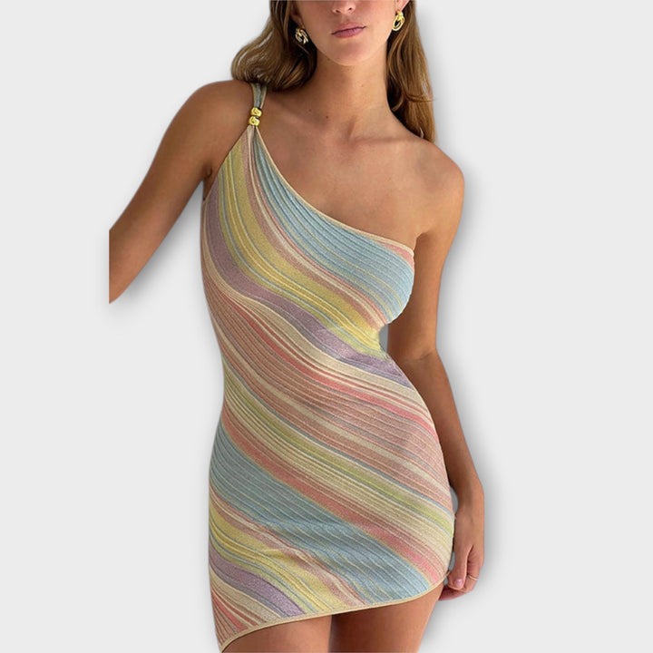 Kira - Vestido mini de un solo hombro a la moda