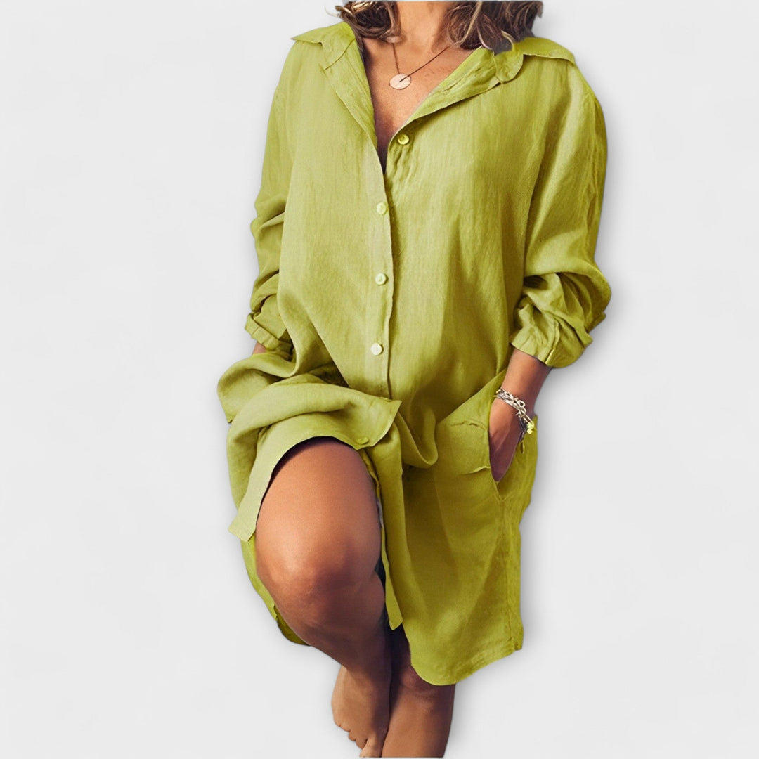 Blusa de lino para uso diario