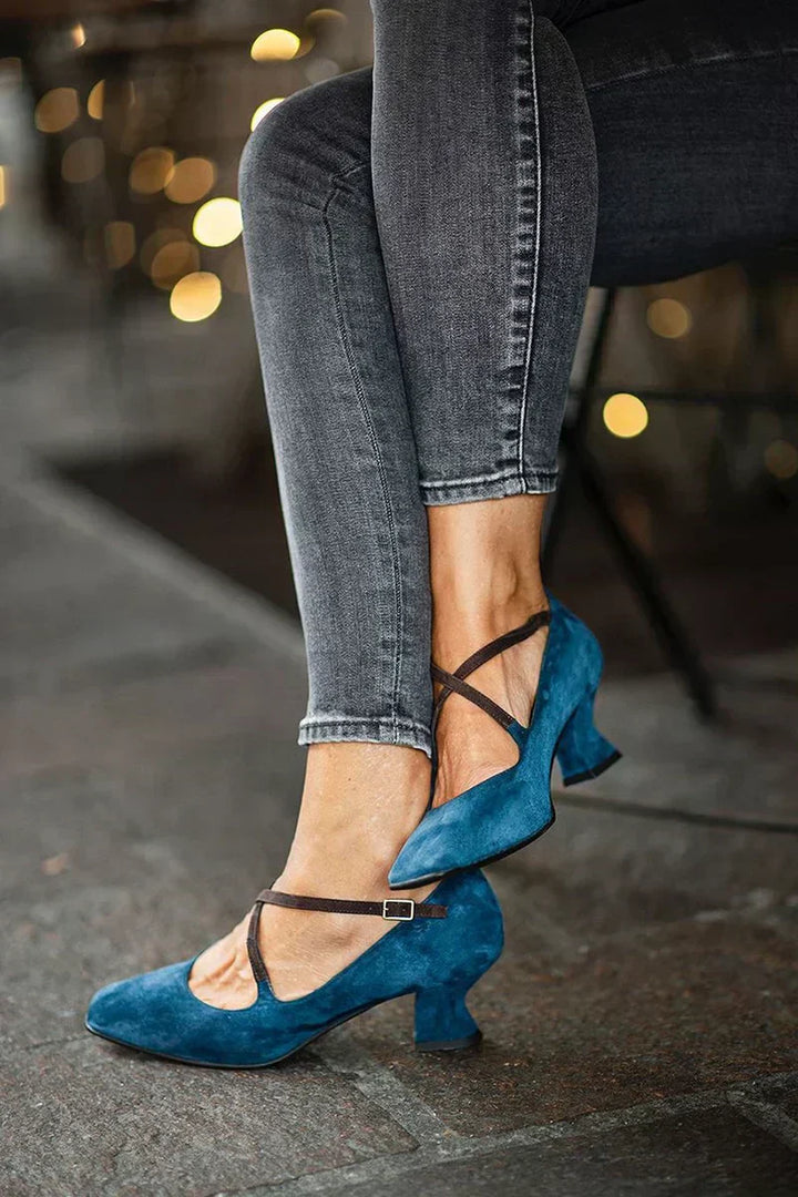 Jennie | Elegantes tacones medios con tiras