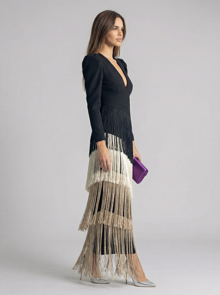 Salvia | Vestido con Borlas