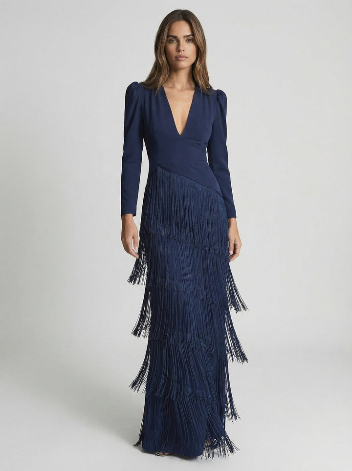 Salvia | Vestido con Borlas