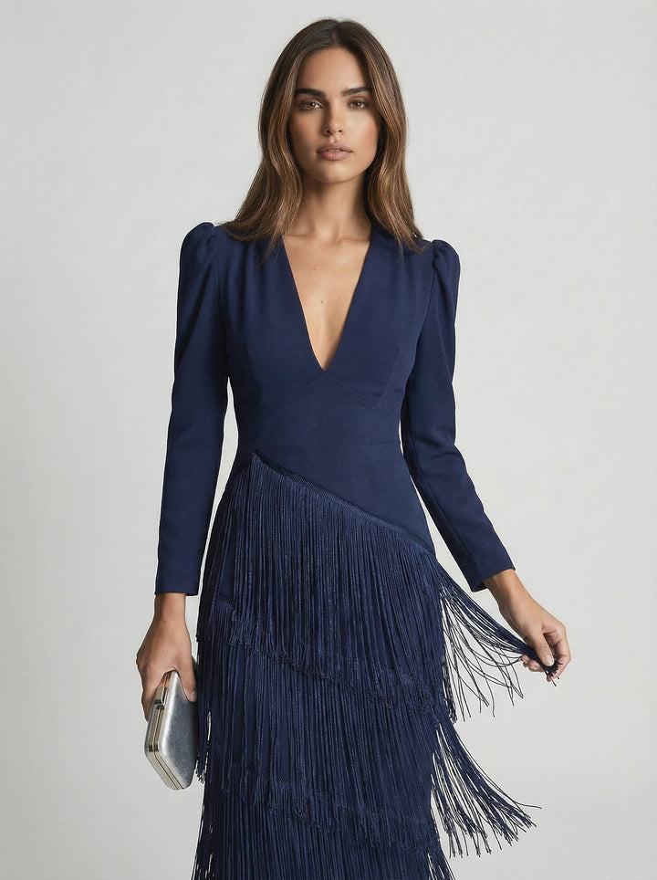 Salvia | Vestido con Borlas
