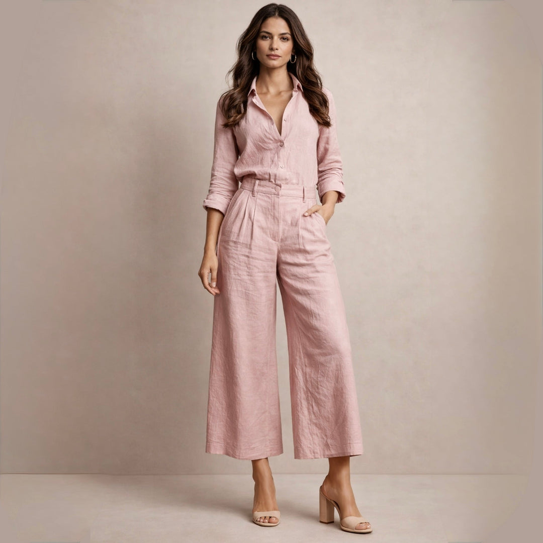 Delphine™ | Conjunto de lino elegante