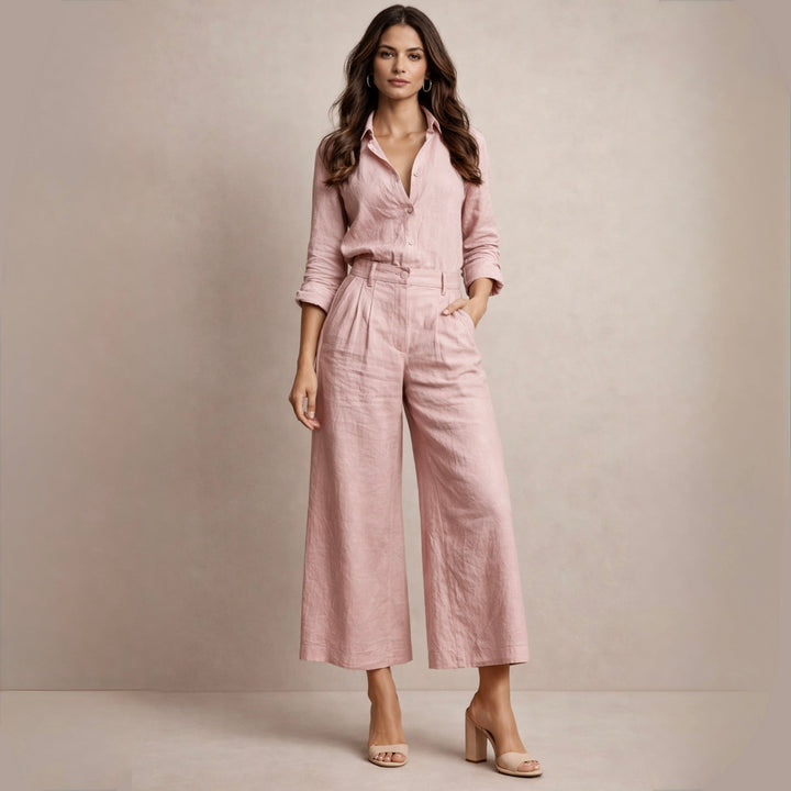 Delphine™ | Conjunto de lino elegante