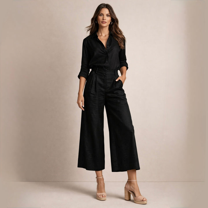 Delphine™ | Conjunto de lino elegante