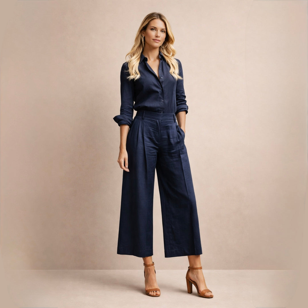 Delphine™ | Conjunto de lino elegante