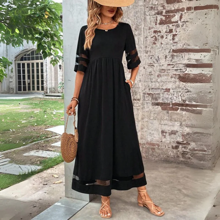 Cerelia | Vestido midi que realza la figura y estiliza el abdomen