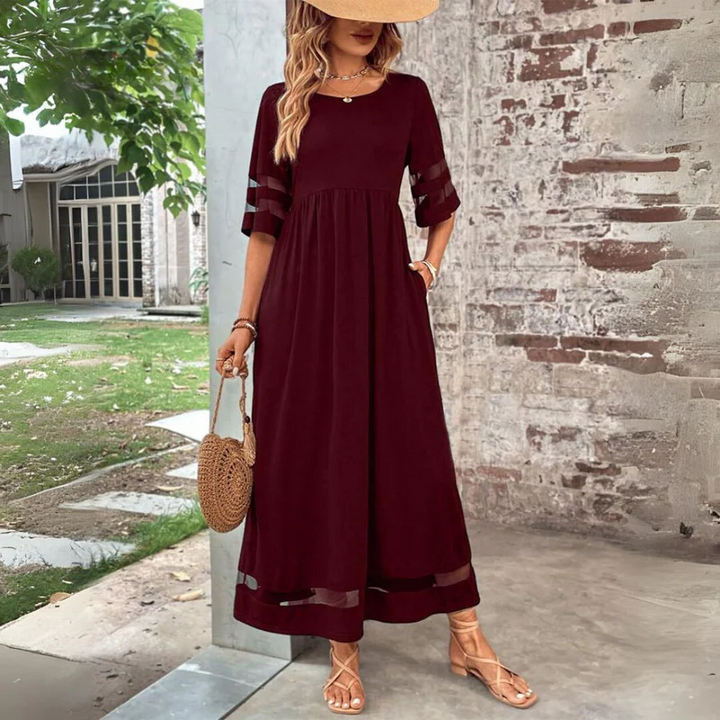 Cerelia | Vestido midi que realza la figura y estiliza el abdomen