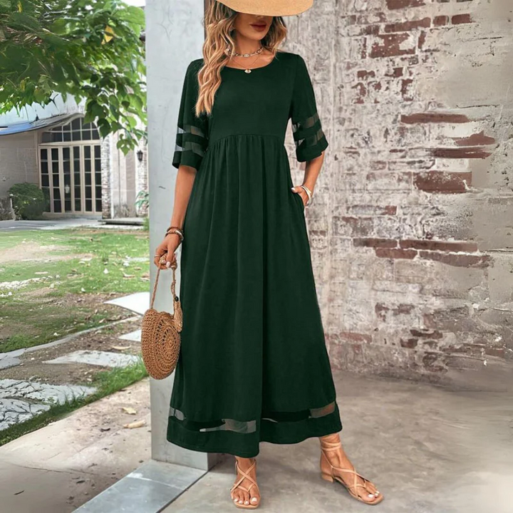 Cerelia | Vestido midi que realza la figura y estiliza el abdomen
