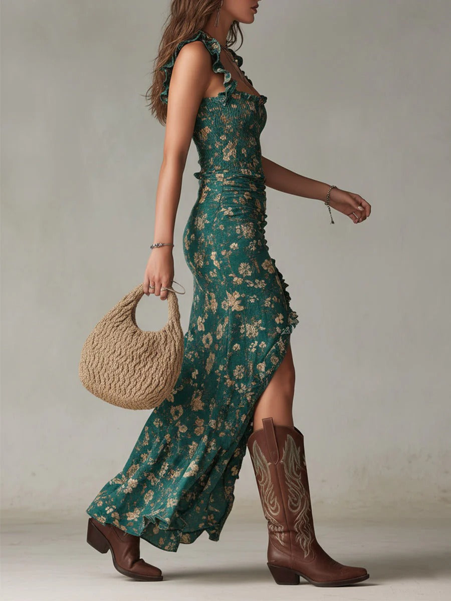 Mika | Vestido maxi retro bohemio