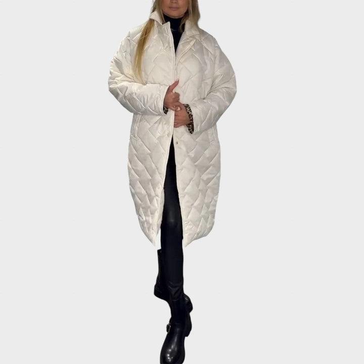 Ofira – Abrigo reversible con forro de estampado de leopardo