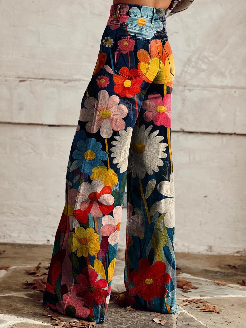 Léna™ | Pantalones Amplios Florales