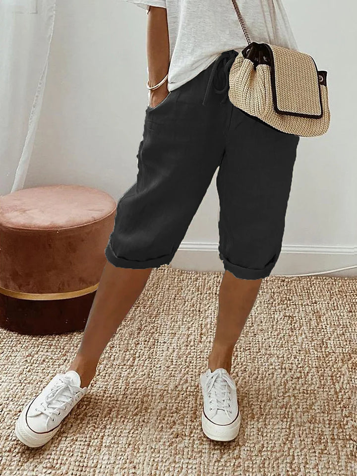 Marta™ | Shorts de algodón y lino para mujer