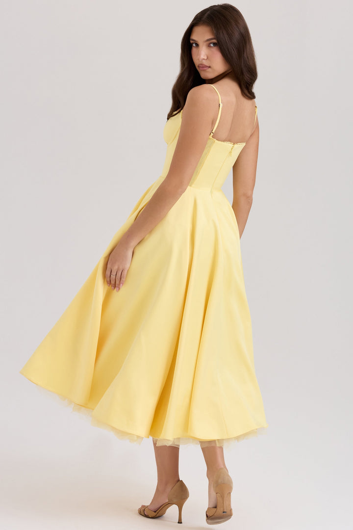 Luce - Midi Dress in Satin Tulle