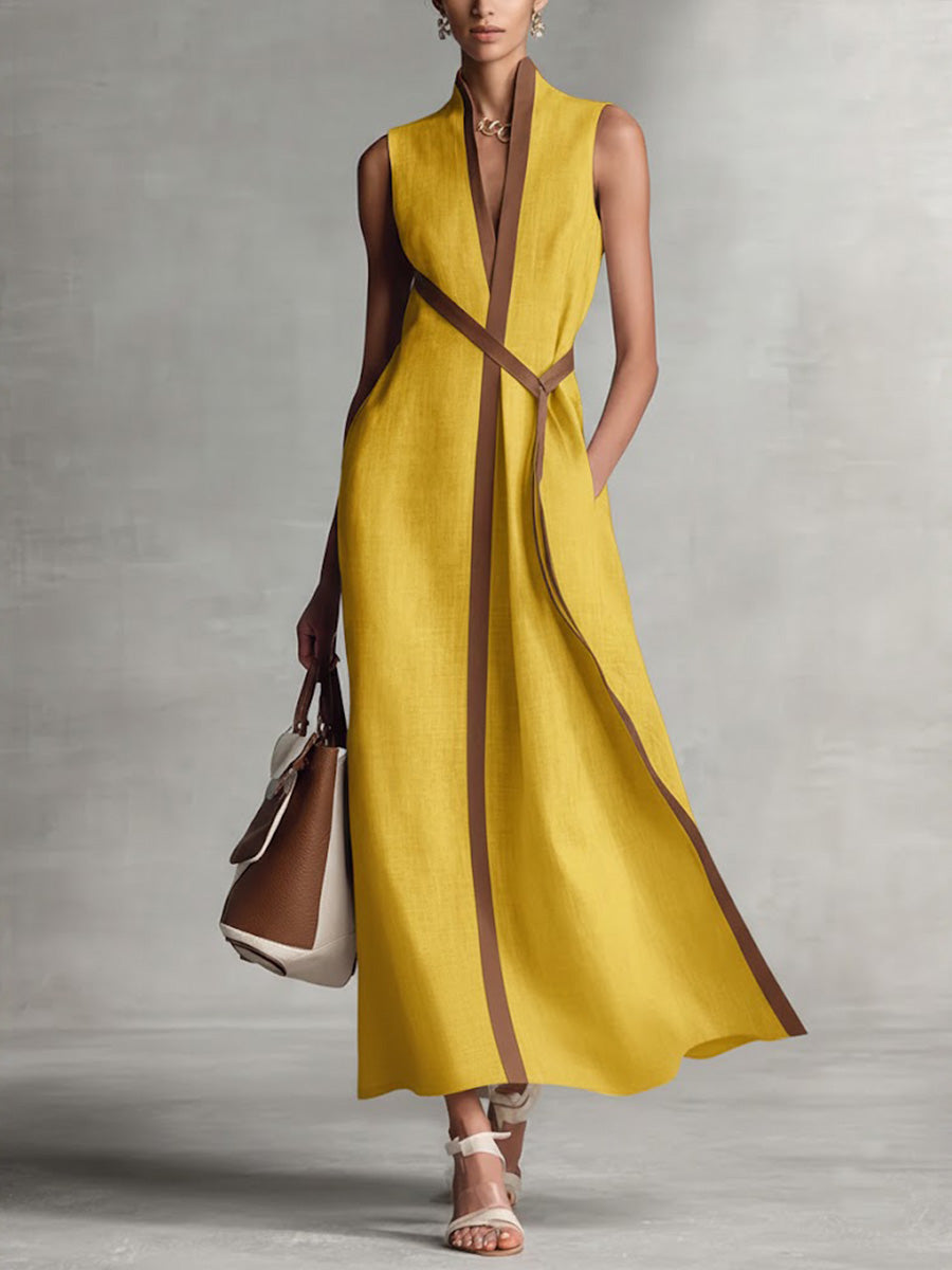 Harper - Vestido Maxi Sin Mangas Elegante