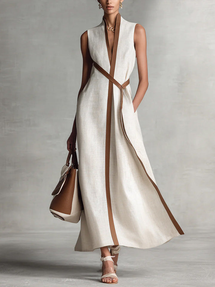 Harper - Vestido Maxi Sin Mangas Elegante