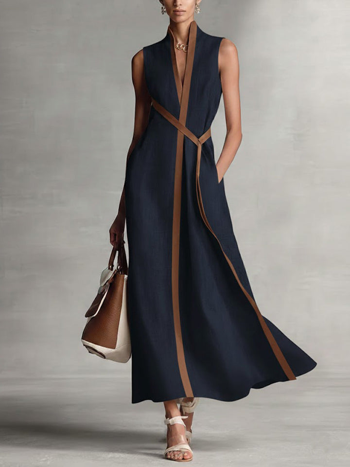 Harper - Vestido Maxi Sin Mangas Elegante