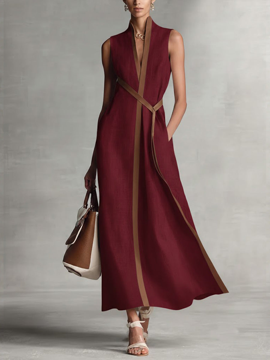 Harper - Vestido Maxi Sin Mangas Elegante