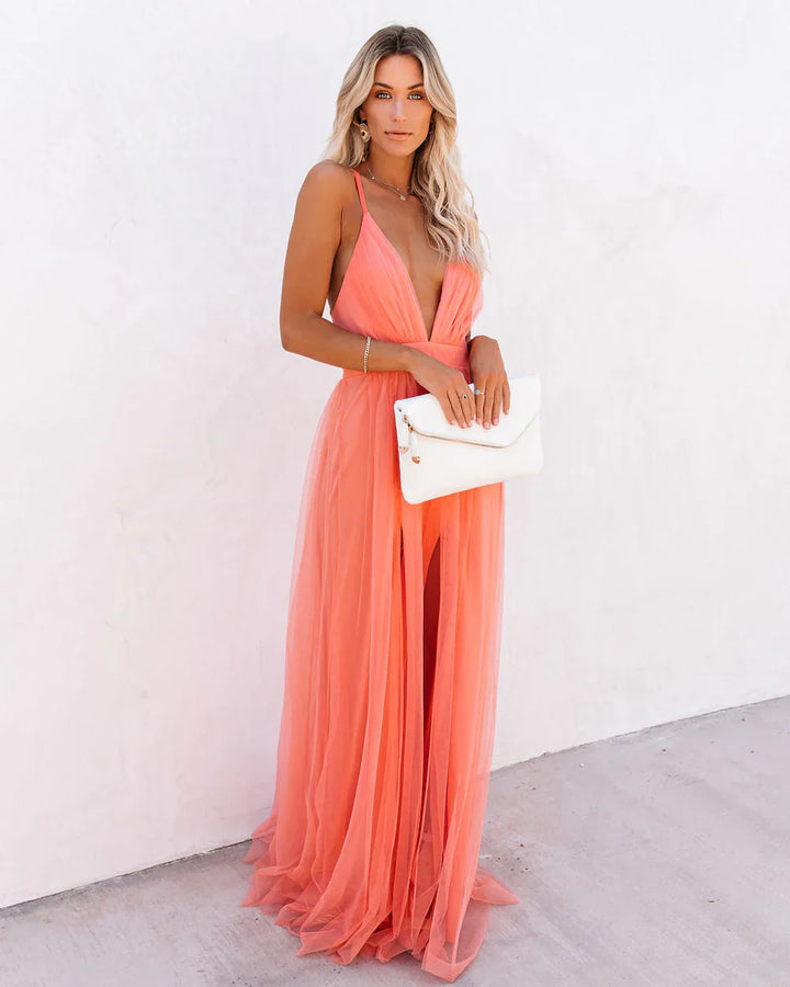 Vestido Largo Coral Liviano Willow