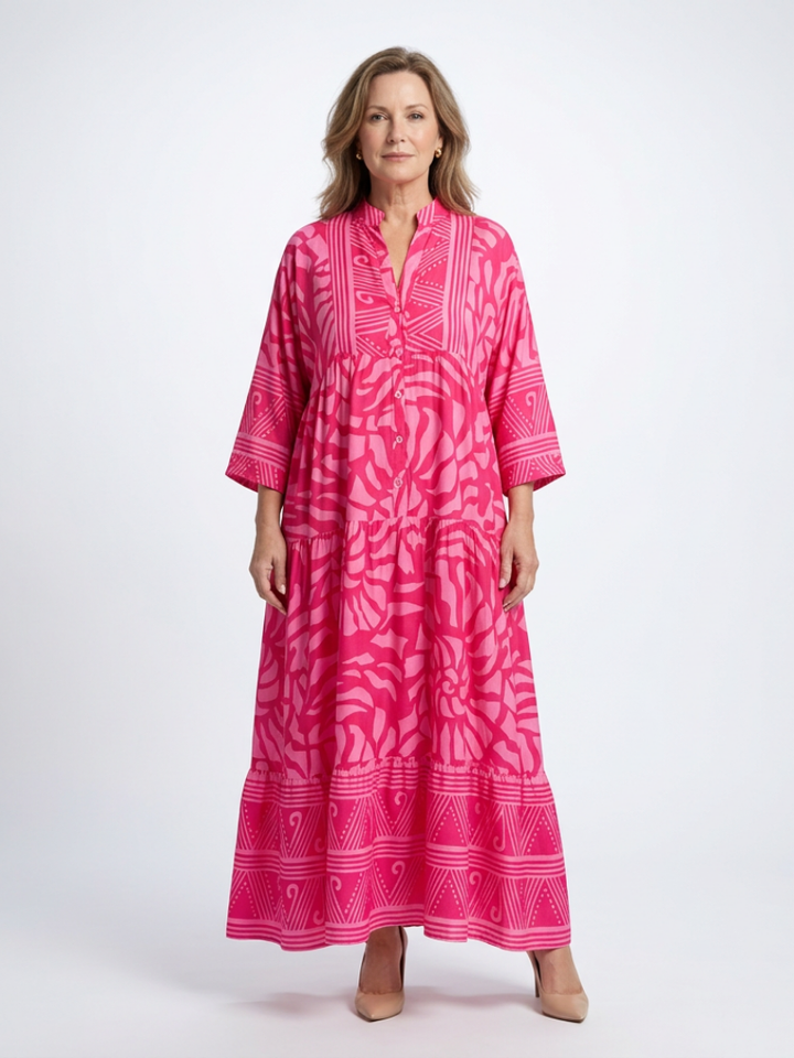 Marielle | Vestido Midi con Botones Frontales