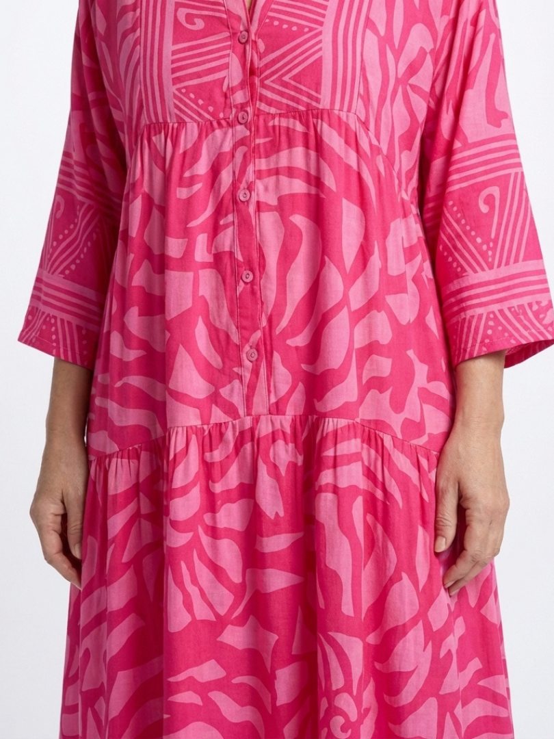 Marielle | Vestido Midi con Botones Frontales