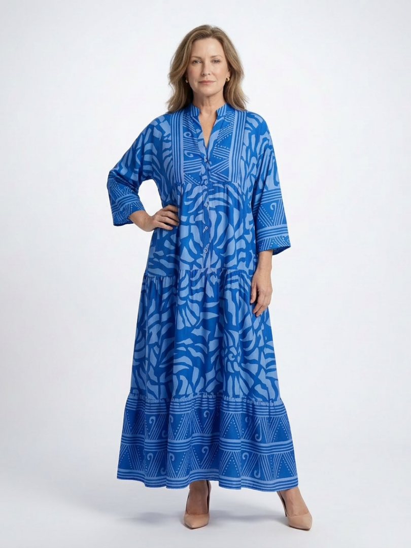 Marielle | Vestido Midi con Botones Frontales
