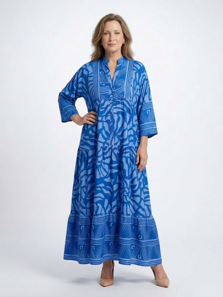 Marielle | Vestido Midi con Botones Frontales
