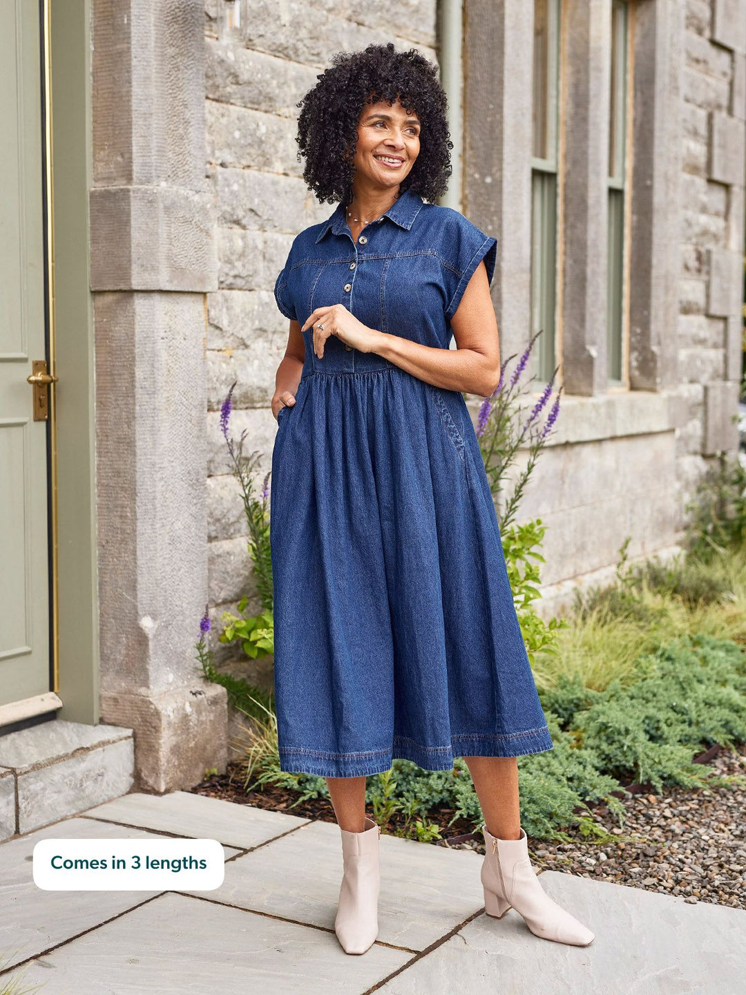 Vestido Vaquero Midi Rhiona - Azul Oscuro
