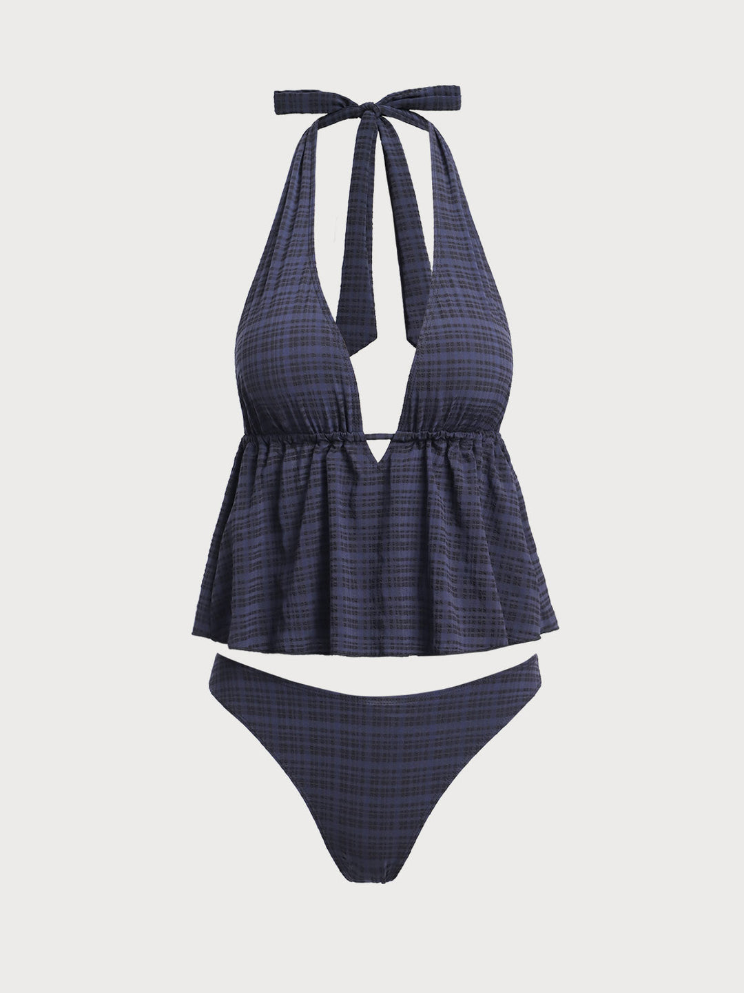 Tankini Negro con Escote en V