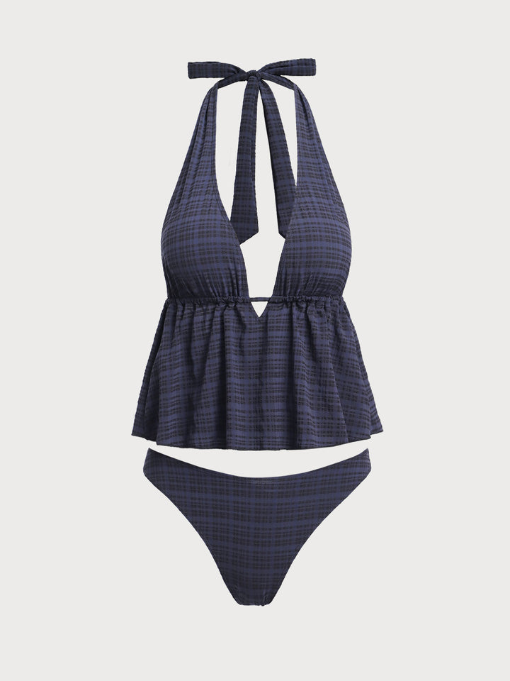 Tankini Negro con Escote en V